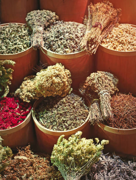 istock Dried herbs on the market 1142379272