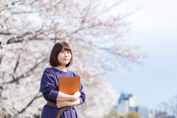 istock Cherry blossoms and women 1142381608