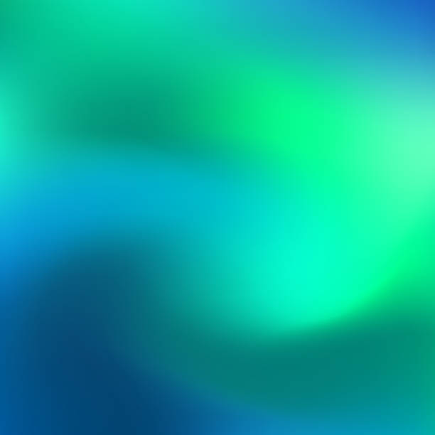 전단지, 커버, 포스터, 배너 등을 위한 홀로그램 네온 추상적인 벡터 배경. 다채로운 생생한 배경입니다. 파란색과 녹색 네온 색상입니다. 창의적인 디자인. 벡터 그래픽 - 녹색 stock illustrations