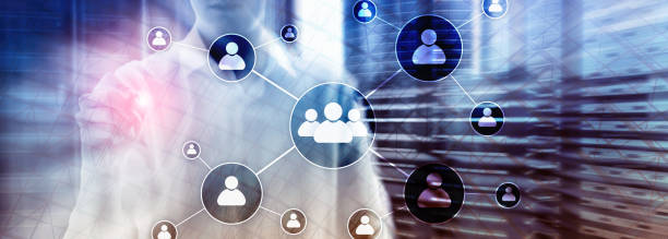 istock HR - Human resources management concept on blurred business center background. 1142386362
