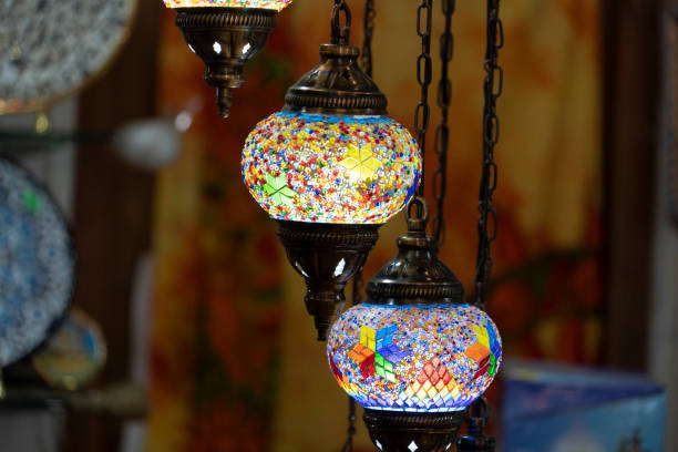 istock Arabic glass colorful lamp lantern 1142387993