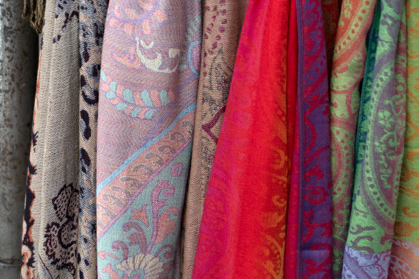 istock Arabic clothes fabric in a shop 1142388056