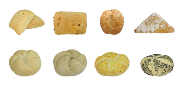 istock Collection of different bakery products in high resolution isolated on white background. Breads, pastry, bagguetes, kaiser rolls. 1142390118