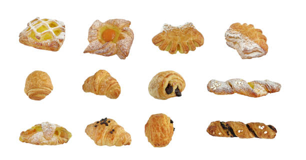 istock Collection of different bakery products in high resolution isolated on white background. Breads, pastry, bagguetes, kaiser rolls. 1142390147