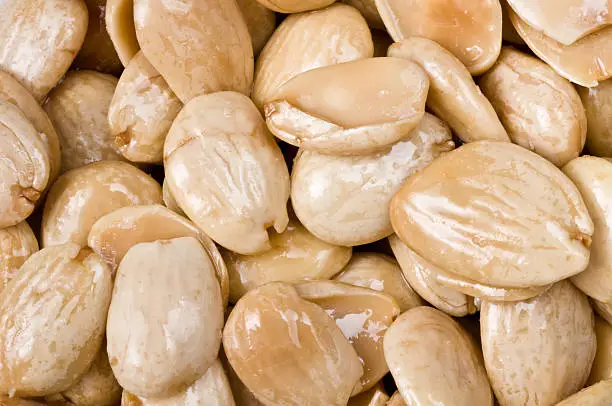 Photo of Spanish marcona almonds background