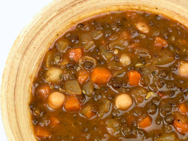 Organic moroccan lentil and chick pea soup