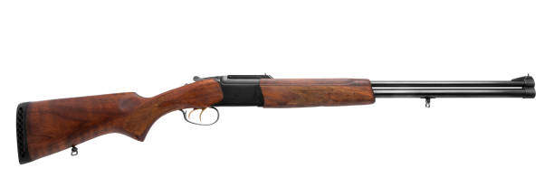istock Classic double-barrell smooth-bore hunting rifle isolated on white background 1142396762
