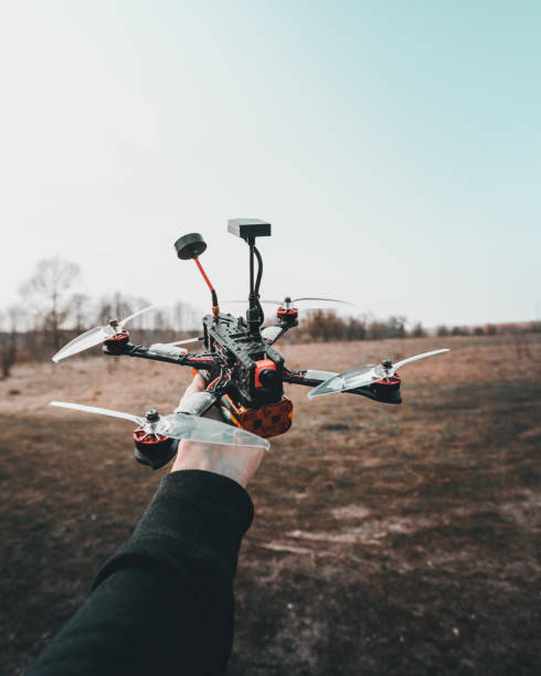 istock Man holds in his hand fpv copter 1142396838