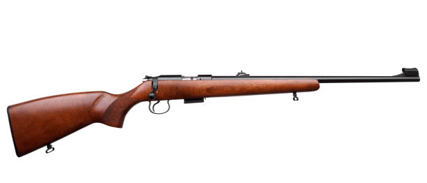 istock Gun rifle isolated on white background 1142397062