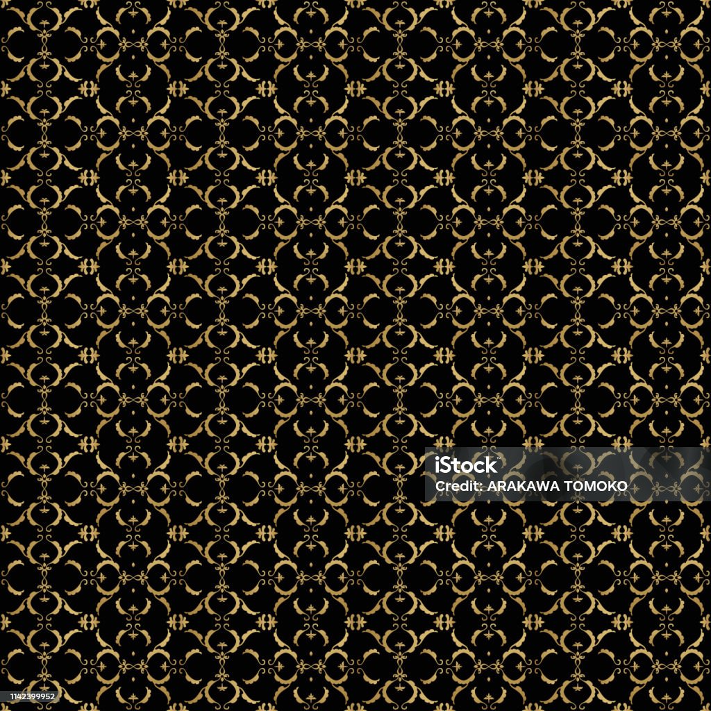 Seamless Pattern Of Arabesque Elegant Wallpaper Monogram Patterns Arranged  In A Grid Stock Illustration - Download Image Now - iStock