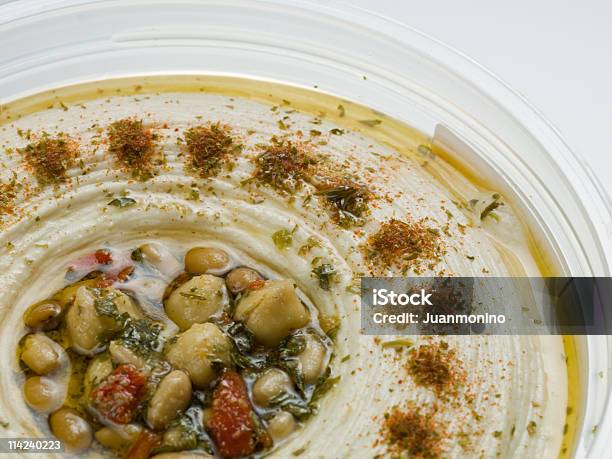 Hummus With Roasted Pine Nuts Stock Photo - Download Image Now - Appetizer, Beige, Chick-Pea