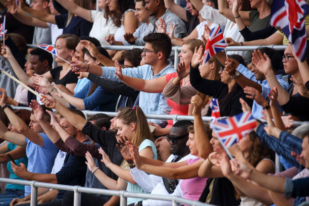 istock Spectators on a stadium with UK playing 1142402421