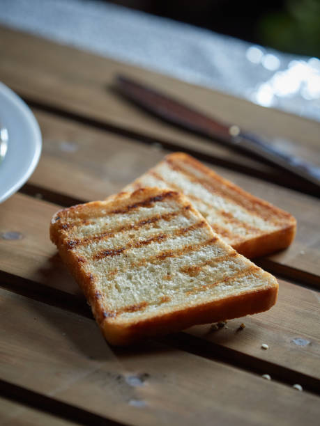 istock Two pieces of white bread. 1142402596