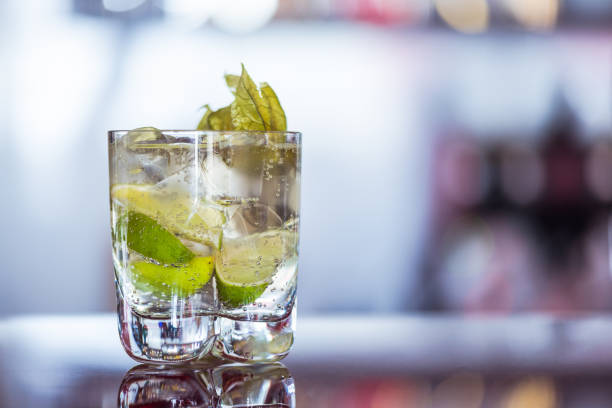 istock Exotic cocktail on bar counter 1142403946