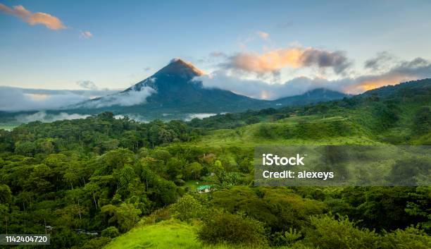 Arenal Volcano Costa Rica Stock Photo - Download Image Now - Costa Rica, Central America, Arenal Volcano National Park