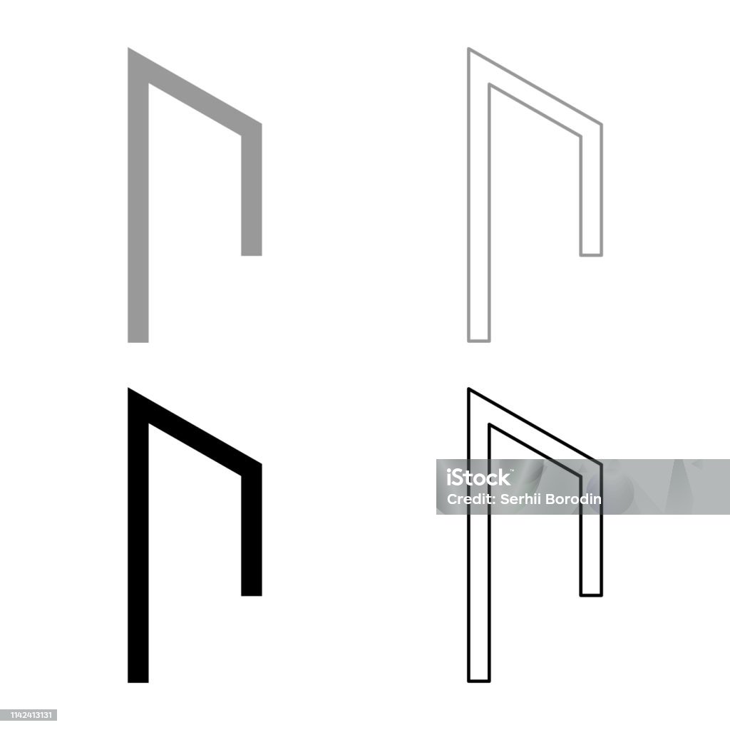 Rune Uruz Urus Aurochs Biểu Tượng Quyền Lực Đặt Hình Minh Họa Màu ...