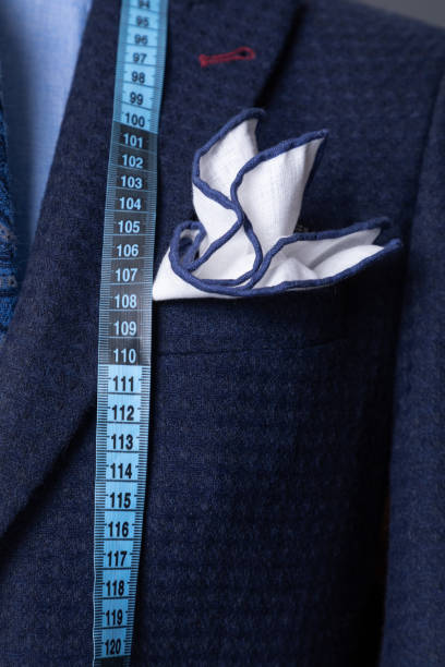 measuring jacket on male dress form - fashion men fashion model male imagens e fotografias de stock