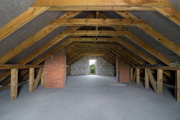 istock Unfinished attic interior, new house in progress 1142415315