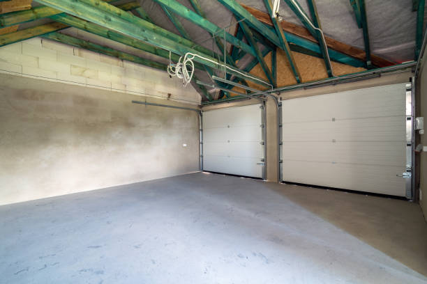 istock Unfinished two car garage interior 1142415341