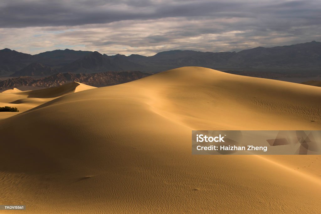 Desert in Mesquite Flat, Death Valley National Park, USA. California, USA, Desert, Sand, Death Valley National Park Arid Climate Stock Photo