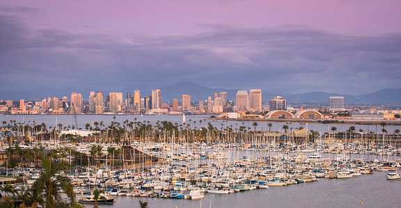 San Diego, California, USA, Urban Skyline, Water