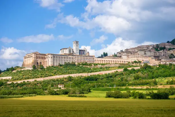 An image of a view to Assisi in Italy Umbria