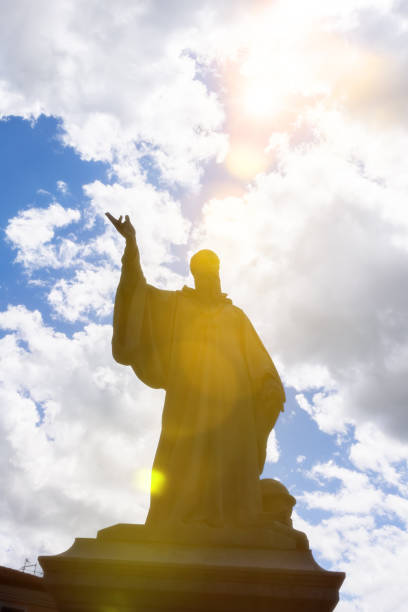 istock Saint Benedict statue in Nursia Italy 1142418404
