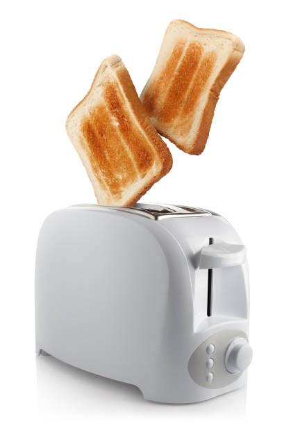 istock Toasts and a toaster on white 1142418722