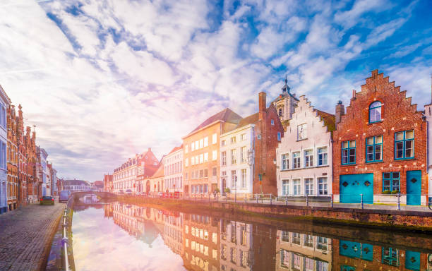 istock Medieval buildings in Bruges 1142418749