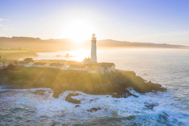istock Pigeon Point Lighthouse Aerial,CA 1142418785