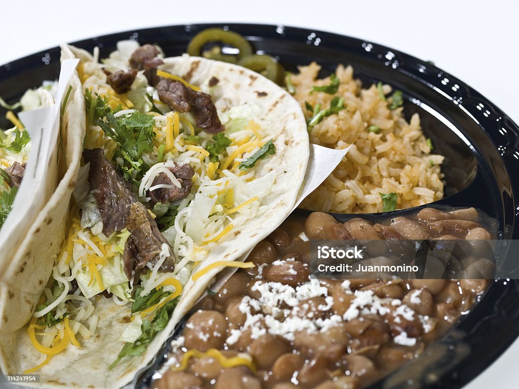 Mexikanische Steak Taco Mittagessen - Lizenzfrei Aufgebraten Stock-Foto
