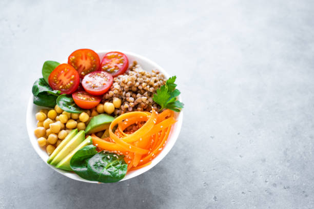 istock Buddha bowl salad with buckwheat 1142424266