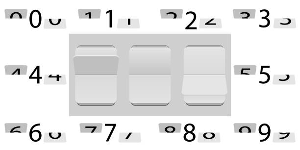 Mechanical scoreboard digits. Mechanical scoreboard digits with set of flip numbers. Vector illustration. flip calendar stock illustrations