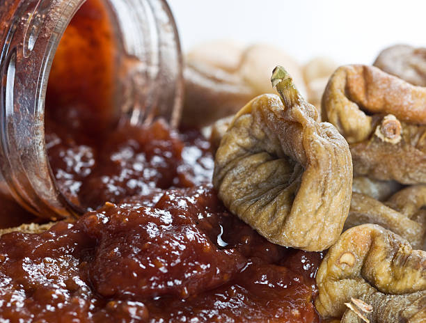 Homemade fig jam. Close-up