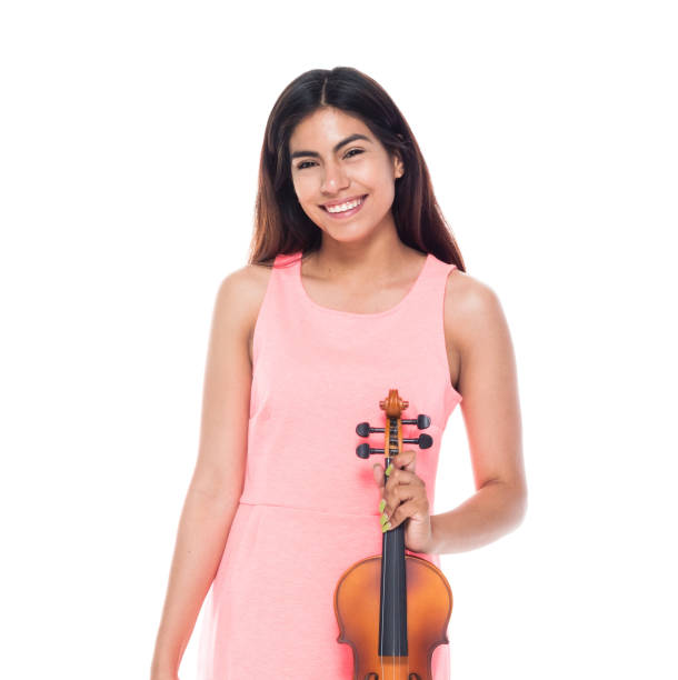 istock Beautiful young latina playing the violin 1142428158