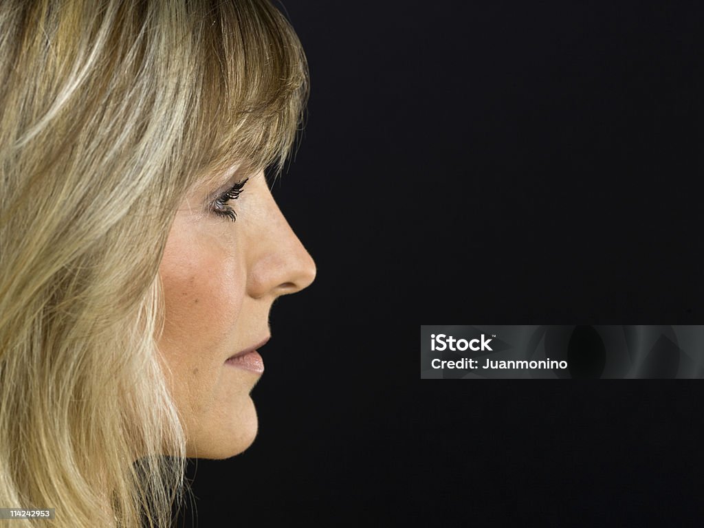 Profilbild eines skandinavischen Frau - Lizenzfrei Blondes Haar Stock-Foto