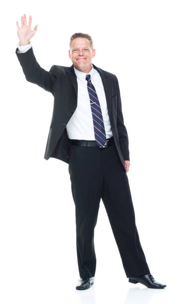 istock Businessman is waving 1142429839