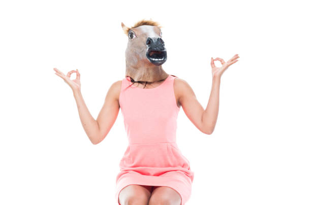 Female horse sitting