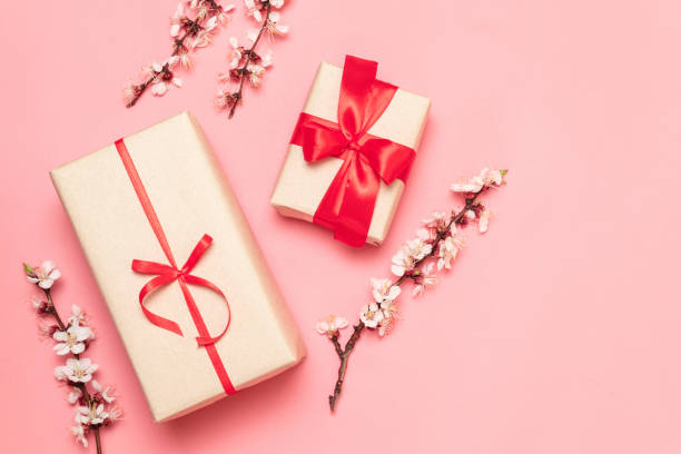 istock Valentines day, mothers day, womens day concept. Flat lay, top view, copy space 1142435604