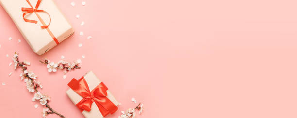 istock Valentines day, mothers day, womens day concept. Flat lay, top view, copy space 1142435608
