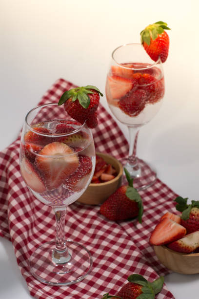 istock Sparkling water with strawberry. Selective focus. 1142436841