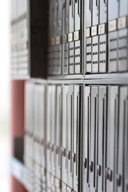 istock A lot of mailboxes, mail for residential building 1142436877