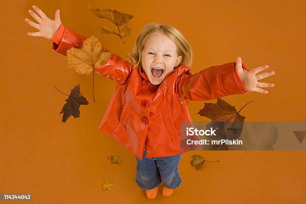 Divertimento In Autunno - Fotografie stock e altre immagini di Autunno - Autunno, Fotografia da studio, Bambino