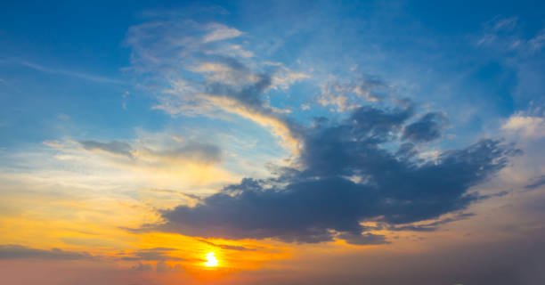 istock dramatic evening sky at the sunset, natural background 1142441498