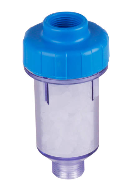 istock Filter flask transparent, plastic for washing machine, water purification. Isolated on white background. To improve water quality from water sources. To reduce the water hardness of the dishwasher. 1142441623