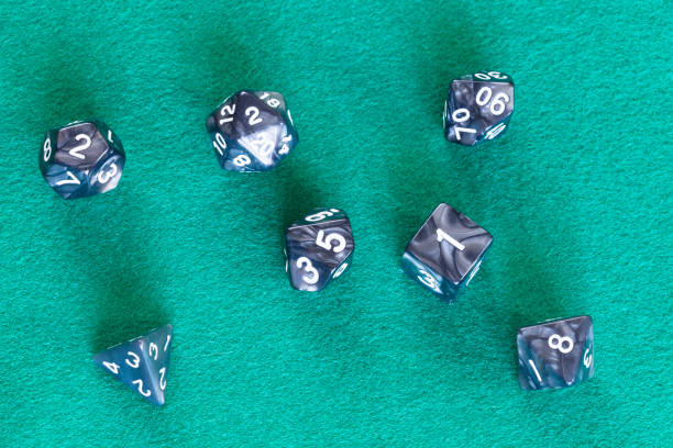 istock gray polyhedral dices for Dungeons and Dragons 1142442094