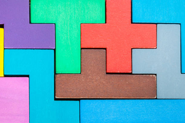 istock puzzle from wooden pentominoes and blocks 1142442111