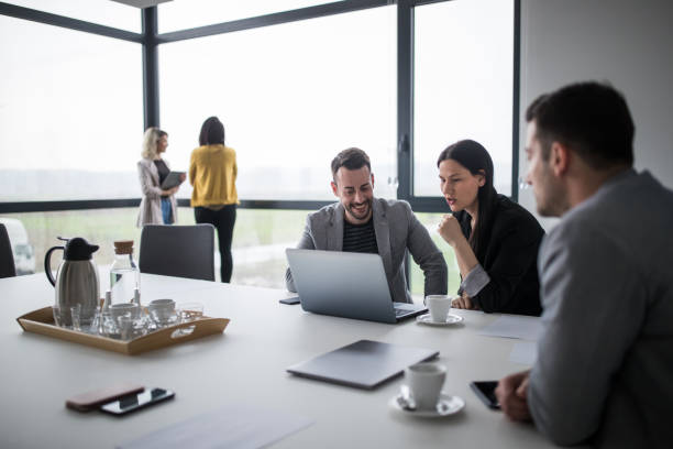 istock Group of people in spaceous office 1142443282