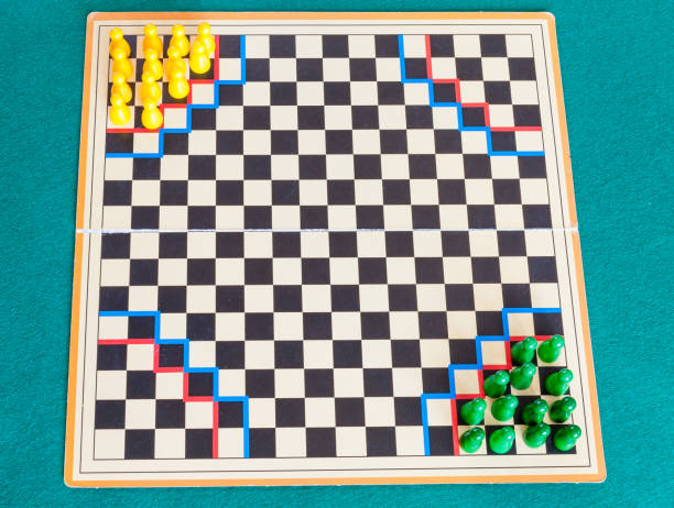 istock gameboard of Halma strategy board game 1142445892
