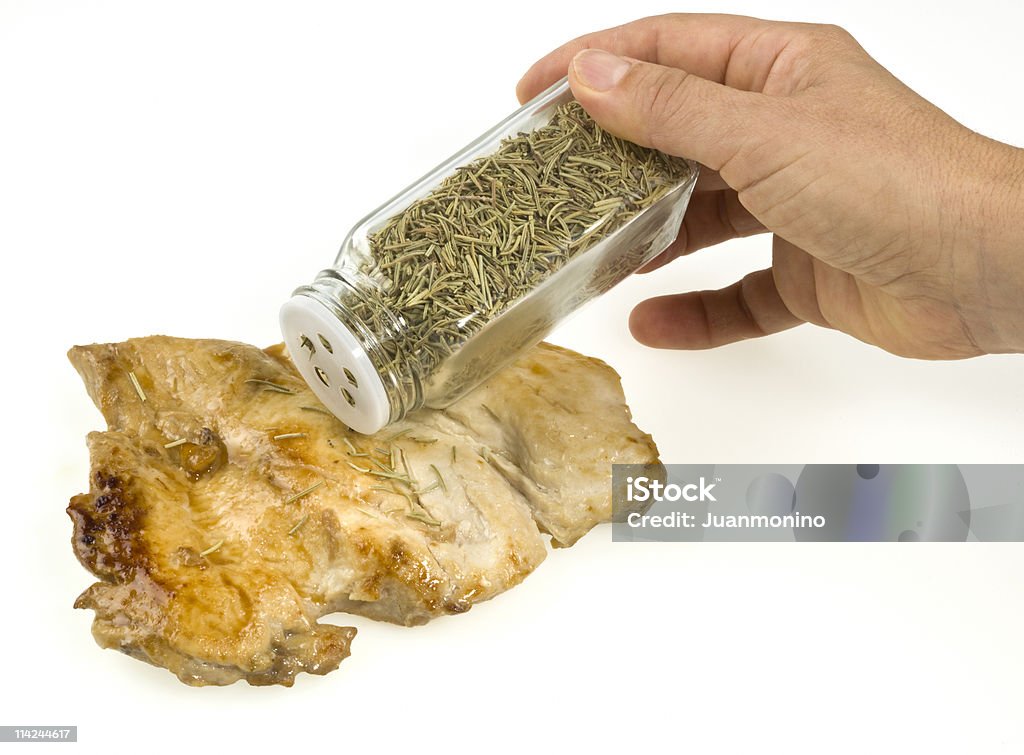Hühnerbrust mit getrockneten Rosmarin - Lizenzfrei Angebraten Stock-Foto